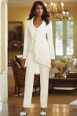 Ivory modern Ruffles mother of the bride pant suits/ Spring Women's outfit nmo-184