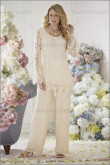 Ivory Lace mother of the bride dresses pants suit nmo-099