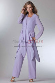 Lavender Mother of the bride pant suits dress Layered Wedding party Trouser outfit  Custom-made nmo-459