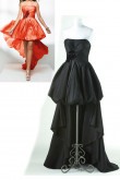 Green or black Strapless Front Short Long Back Ruched Gorgeous Homecoming Dresses np-0173 