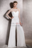 Long Sleeves Wedding Jumpsuit Hand Beading Prom Suits wps-215
