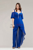 Mother of the Bride Pant Suits Royal Blue Stylish High Low Women Outfit nmo-982