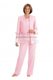 Mother of the bride pantsuit Pink Satin outfit for wedding nmo-237
