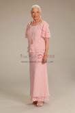 Pink Chiffon Grandmother of the Bride Dress Women's Dress nmo-744