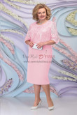 Pink Half Sleeves Mother's Dresses, Kleider für Damen in Übergröße nmo-774-2