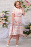 Pink Hi-Lo Plus size Women's Dresses,فساتين نسائية.,Mother of the bride dress nmo-777-3