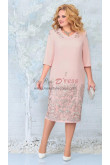 Pink Plus Size Sweetheart Mother of the Bride Dresses, Tea-Length Women's Dresses mds-0031