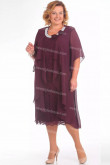 Plus Size Hand Pearl Neck Mother Of The Bride Dress Burgundy Women's Dresses nmo-726-2