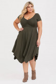 Plus Size Mid-Calf Women's Dresses,Stretch Satin Mother Of The Bride Dresses nmo-704