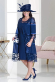 Plus size Mother of the bride dress Navy women's outfits NMO-636