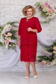 Red Plus size Half Sleeves Women's Dresses, Vestidos de madre de la novia de talla grande nmo-783-4