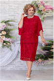 Red Plus Size Women's Dress Tea-Length Mother of the Groom Dresses nmo-764-6