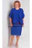Royal Blue Chiffon Knee-Length Plus Size Mother of the Bride Dresses,Vestidos de mujer nmo-885