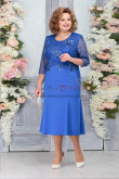 Royal Blue Half Sleeves Plus size Mother's Dresses,Vestidos de mujer de talla grande nmo-782-2