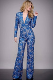 Royal blue Lace Cocktail pants dresses Charming Evening Jumpsuit wps-185