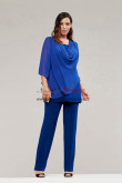 Royal Blue Mother of the Bride Pant Suits Special for Wedding Guest Outfit nmo-985