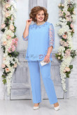 Sky Blue 2PC Mother's Outfits for  Wedding Party, Plus Size Mother Of the Pants Suits nmo-850-5