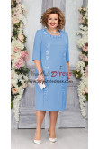 Sky Blue Dressy Mother Of the Bride Dress,Mid-Calf Women's Dresses, Vestidos de mujer nmo-889-3