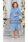 Sky Blue Plus Size Mother Of the Bride Dress,Mid-Calf Women's Dresses, Mère De La Mariée Robes nmo-890-2