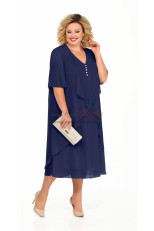 Dark Navy Mother of the Groom Chiffon Dresses, Robes pour femmes nmo-825-1