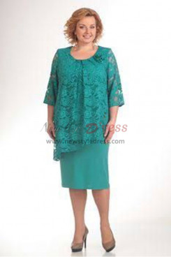 Modern Loose Green Lace Mother Of The Bride Dresses nmo-366