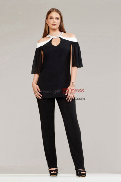 2022 Chiffon Mother of the Bride Pant Suits Off the Shoulder Women Outfit For Wedding nmo-961