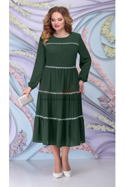 2022 Modern Green Mid-Calf Plus size women's Dresses,Dámske šaty nmo-822-1