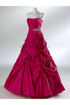 Strapless Ball Gown Glamorous Navy blue Floor-Length red Draped Hand-beading prom dresses np-0098