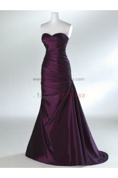 Sweetheart A-Line Silver and Fuchsia Draped 2014 new style Brush Train Evening dresses np-0087