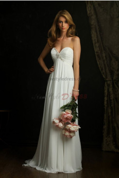 Sweetheart Chiffon Glamorous Beach Wedding Dress nw-0299