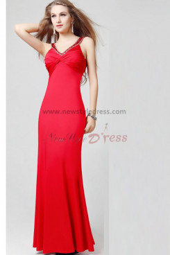 Sweetheart Sexy red Chest With Pleats Cheap Spring Floor-Length prom dresses np-0277