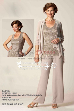 Champagne Elegant mother of the bride pant suit nmo-156