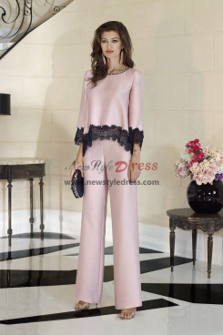 Elegant 2 Piece Wedding Guest Pink Pant suit Mother of the Bride StylishTrouser set, Vestidos De Invitado De Boda nmo-926