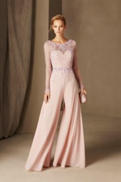 Exquisite Hand beaded Prom jumpsuit Pink Cocktail dresses wps-197