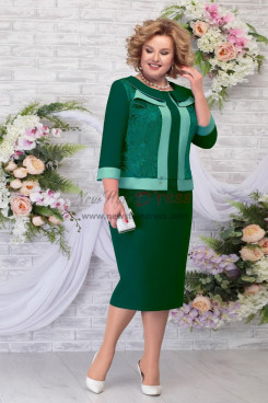 Green Knee-Length Women's Dresses,Vestidos de mujer de talla grande nmo-780-1