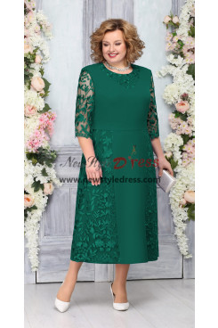 Green Plus Size Mother Of the Bride Dress,Half Sleeves Women's Dresses, Mère De La Mariée Robes nmo-891-2