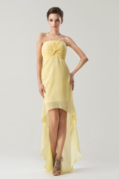 Front Short Long Back Bridesmaids Dresses Daffodil Under 150 np-0255