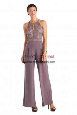 Modern Pearl Pink Women's Jumpsuits,Wedding Guest Pant Suits nmo-864-3