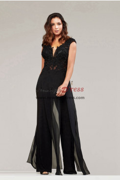 Mother of the Bride Jumpsuits Black Fashion Women Wedding Outfit nmo-981