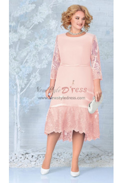 Pink High-low Women Dresses, Elegant Charming Mother of the Bride Dresses mds-0028-3