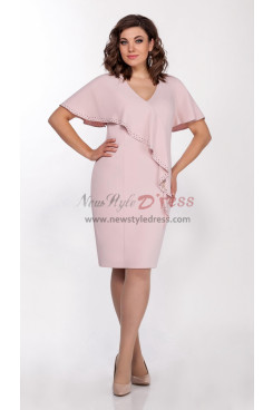 Pink Knee-Length Mother Of the Bride Dresses,  Under $100 Women's Dresses mds-0035-2