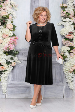 Plus size Black Velvet Mother of The Bride Dresses,Vestidos de madre de la novia de talla grande nmo-784-1