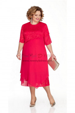 Red Dress for Mother of the Bride,Mère De La Mariée Robes,Abito taglie forti nmo-799
