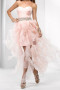 Pearl Pink\Purple Ruched Hi-Lo Crystal Belt Sweetheart Gorgeous Homecoming Dresses