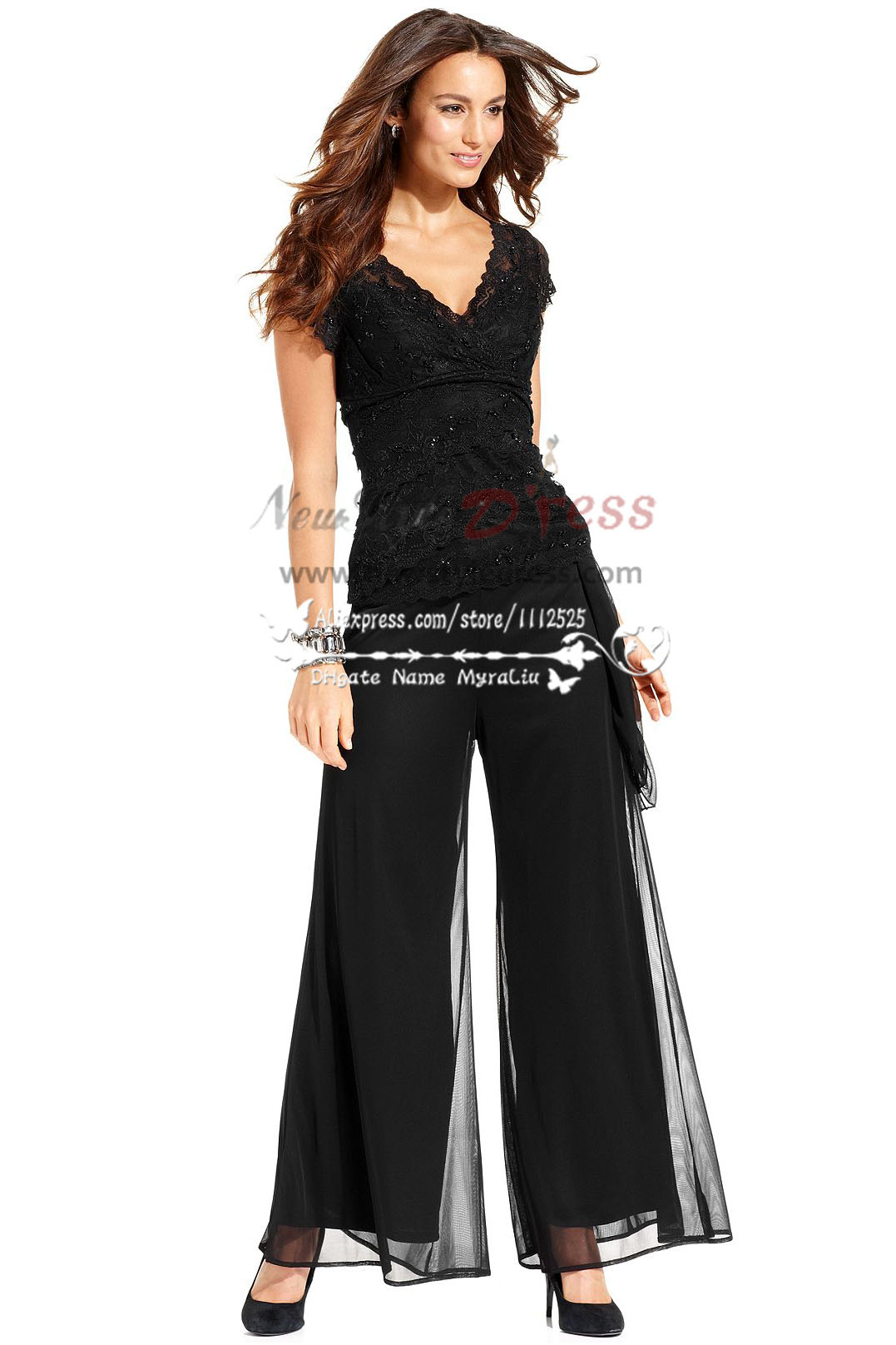 Sexy black lace Women's Apparel nmo-162 - Mother's Pant Suits