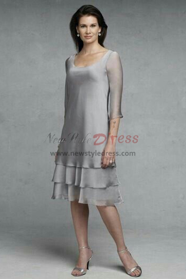 grey mother of the bride dresses knee length